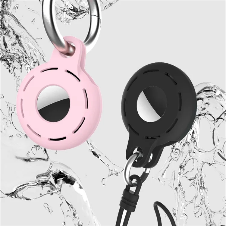4Pcs / Set For Apple AirTag Bluetooth-compatible Tracker Portable Protective Case Soft Silicone Shell - Pink / Midnight Blue / Luminous White / Luminous Orange