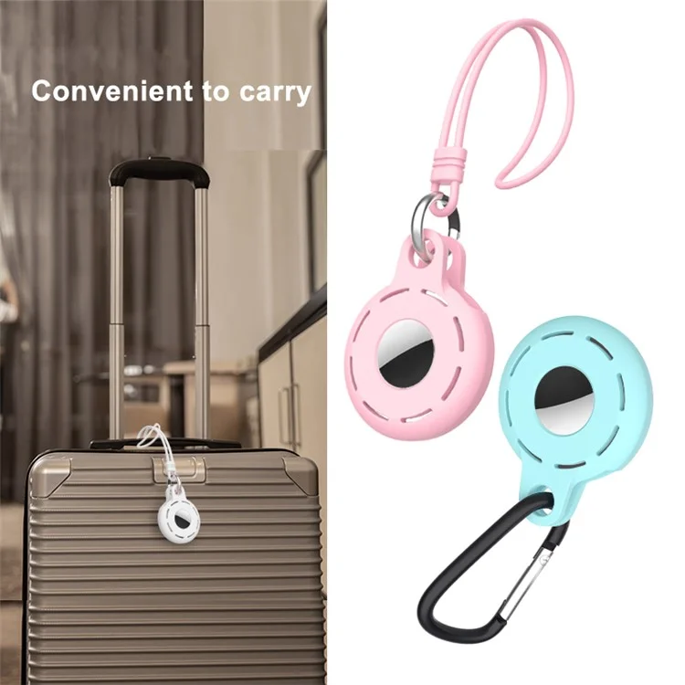 4Pcs / Set For Apple AirTag Bluetooth-compatible Tracker Portable Protective Case Soft Silicone Shell - Pink / Midnight Blue / Luminous White / Luminous Orange