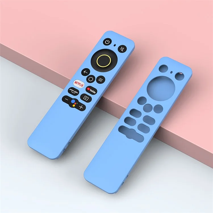 Manga de Caixa Protetora de Silicone Suave Para o Realme Smart TV 30 / Controlador Remoto de 40 Polegadas - Céu Azul