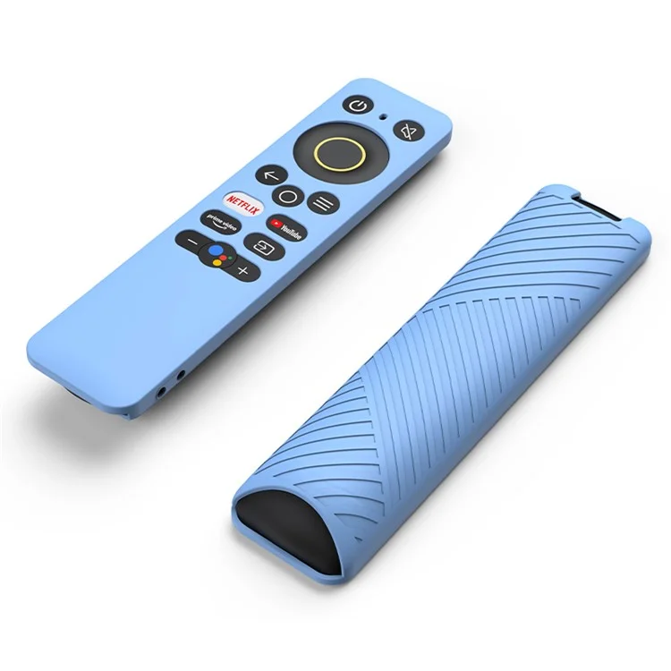 Manga de Caixa Protetora de Silicone Suave Para o Realme Smart TV 30 / Controlador Remoto de 40 Polegadas - Céu Azul