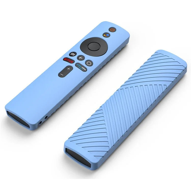 For Xiaomi Mi Box S TV Remote Controller Anti-scratch Protective Case Soft Silicone Sleeve - Sky Blue