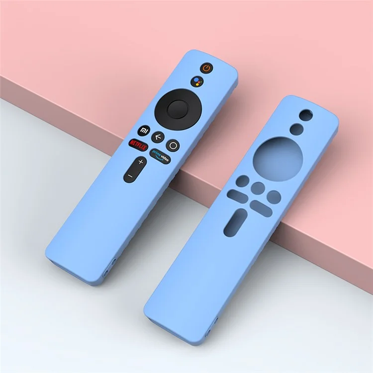 For Xiaomi Mi Box S TV Remote Controller Anti-scratch Protective Case Soft Silicone Sleeve - Sky Blue