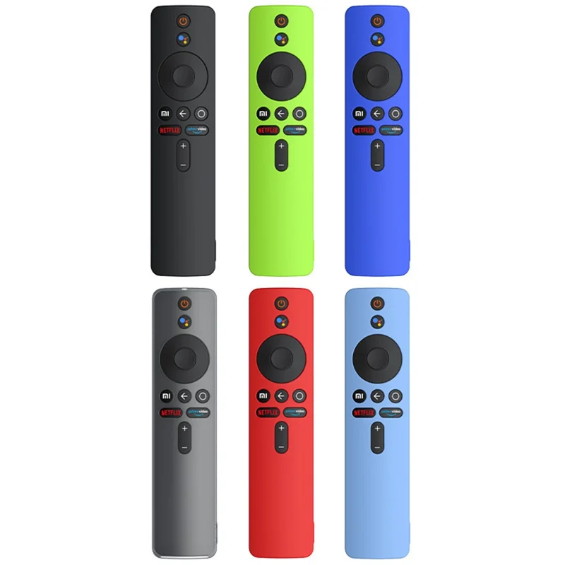 Beskyttende stødfaste skåle af blødt silikone til fjernbetjening til Xiaomi Mi Box S - Sort