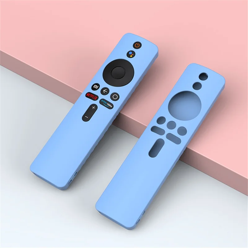 Para Xiaomi Mi Box S TV Controlador Remoto Anti-arranhão Caso Proteção Manga de Silicone Soft - Azul Escuro