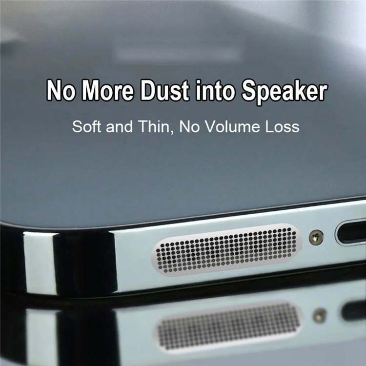 8Pcs / Set Phone Speaker Mesh for iPhone 11-14 Series, Dustproof Stickers Speaker Mesh Anti Dust Adhesive Cover - Black