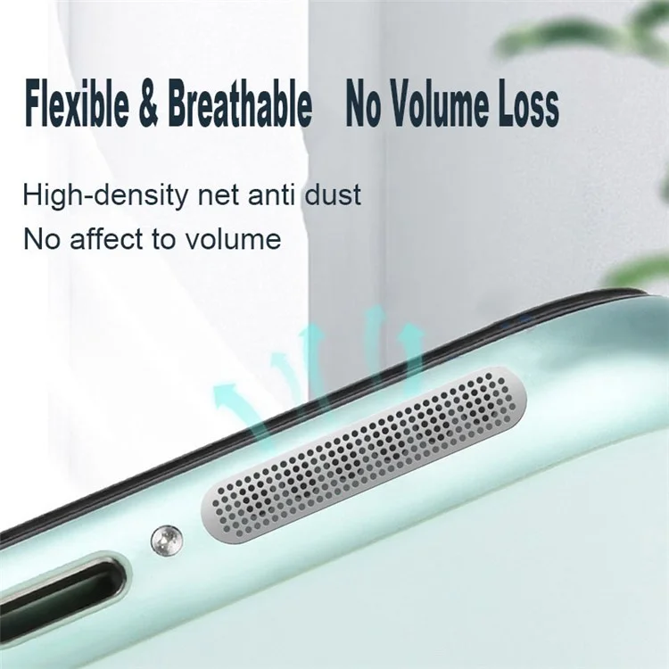 8Pcs / Set Phone Speaker Mesh for iPhone 11-14 Series, Dustproof Stickers Speaker Mesh Anti Dust Adhesive Cover - Black