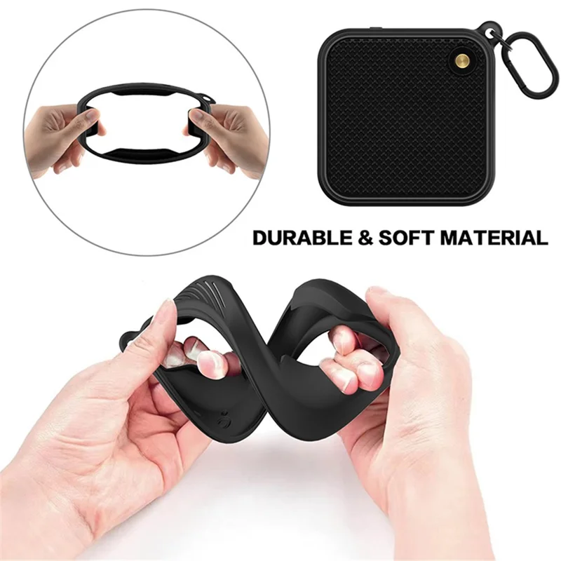 For Marshall Willen Bluetooth-compatible Speaker Silicone Carrying Case Anti-scratch Protective Cover - Black