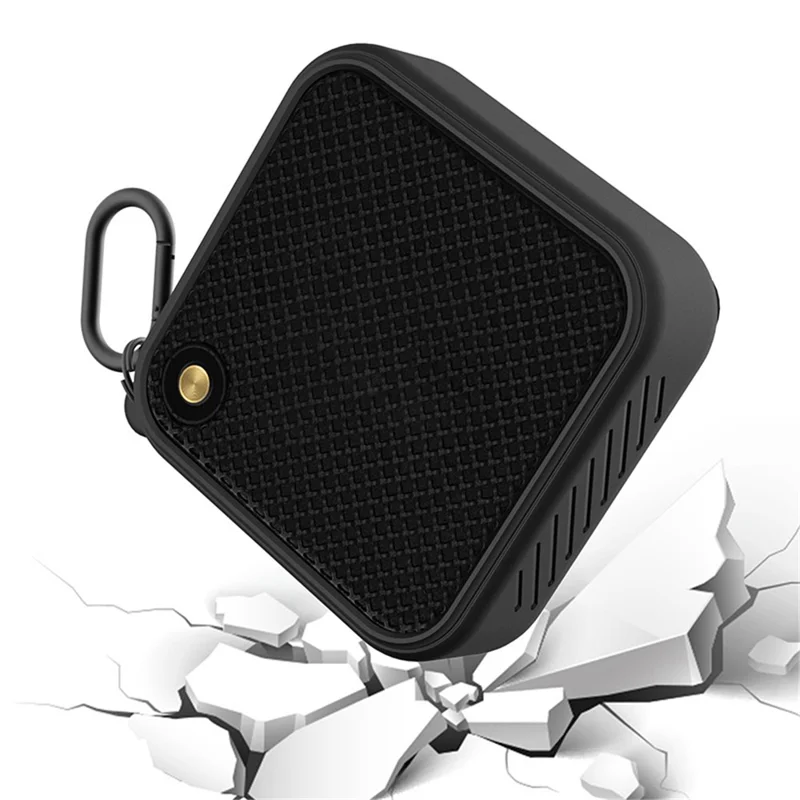 For Marshall Willen Bluetooth-compatible Speaker Silicone Carrying Case Anti-scratch Protective Cover - Black