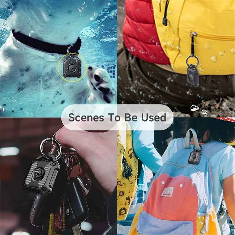 Pour le boîtier de protection AirTag Tracker IP67 imperméable en TPU antichoc - Vert