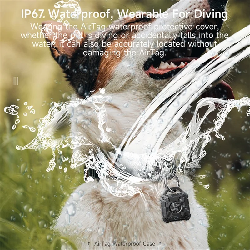 Pour le boîtier de protection AirTag Tracker IP67 imperméable en TPU antichoc - Vert