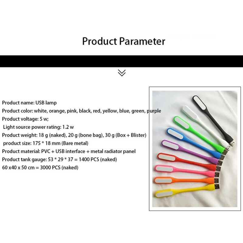 مصباح USB ليد محمول لحماية العين، مصباح ليلي مرن الزاوية للبنك الخارجي / الحاسوب / اللابتوب - أخضر