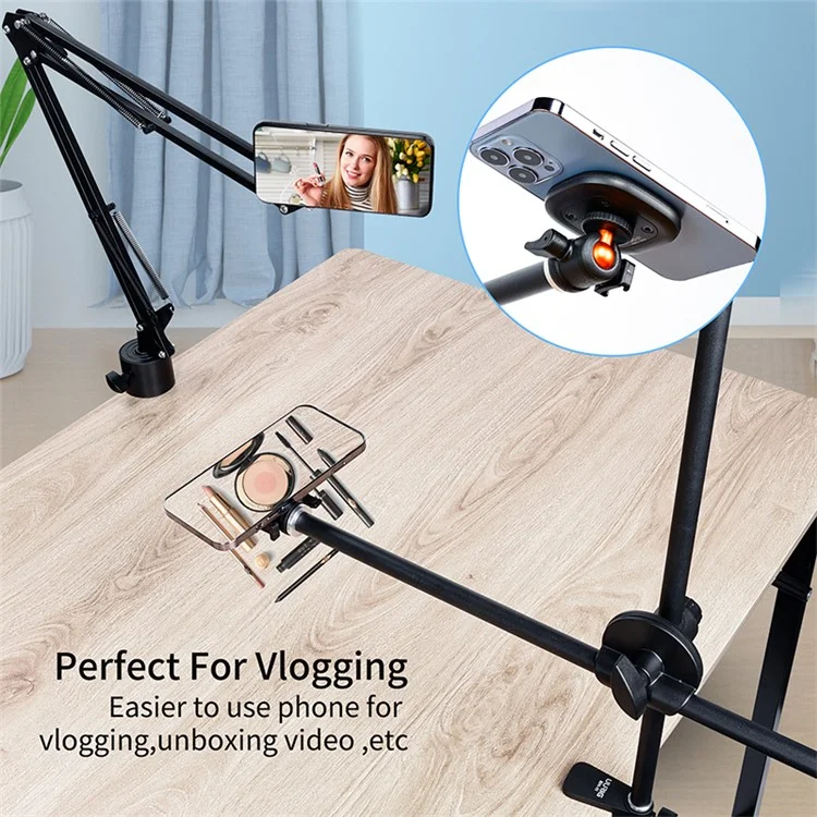 VRIG MG-01 Compatible Con Magsafe a 1 / Adaptador de 4 "soporte de Teléfono de Montaje de Montaje Portátil Portátil Soporte de 360 ​​grados Ajustables