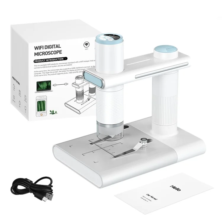 Inskam 320 Microscopio Wifi Inalámbrico Portátil 100x Zoom Lupa de Microscopio Digital Para Android Ios Iphone Ipad - Blanco
