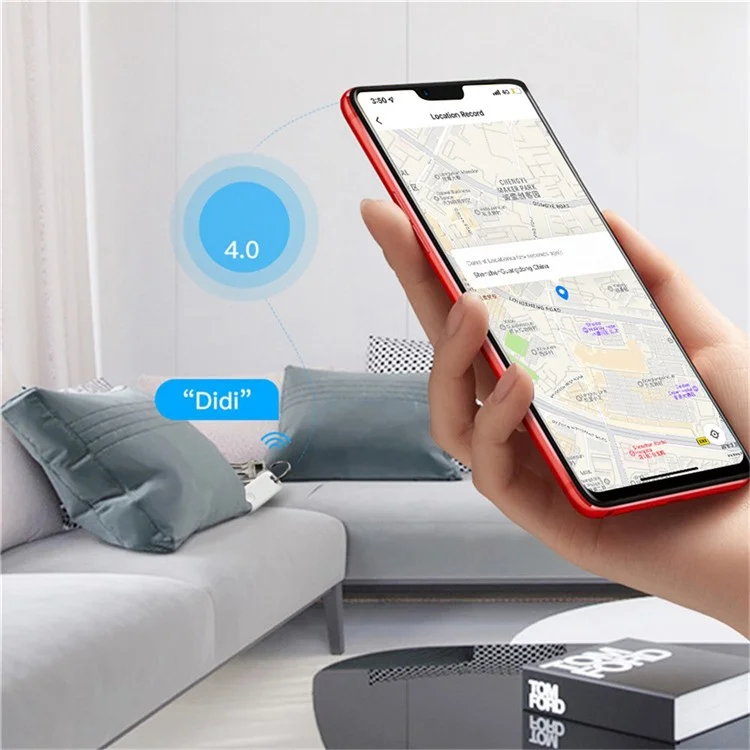 TY-06 Tuya Bluetooth Anti-Loss Device Wireless Smart Key Finder Portable Keychain Tracker Lightweight Item Locator - Preto