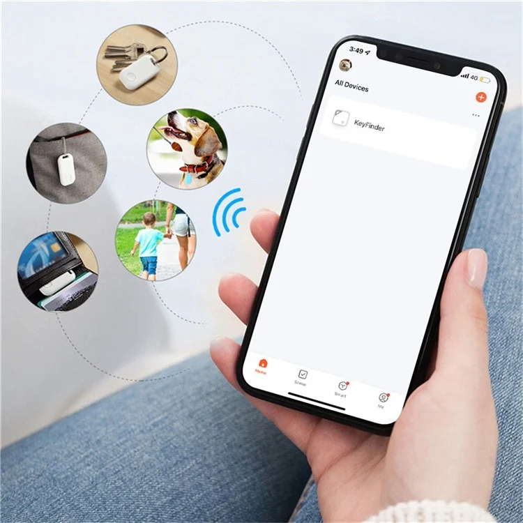 TY-06 Tuya Bluetooth Anti-Loss Device Wireless Smart Key Finder Portable Keychain Tracker Lightweight Item Locator - Preto
