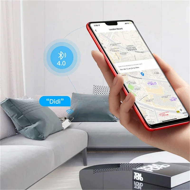 TY-06 Tuya Bluetooth-compatible Anti-Loss Device Wireless Smart Key Finder Portable Keychain Tracker Lightweight Item Locator - Sky Blue