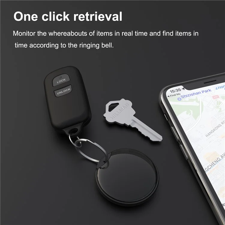 F6 Mini Bluetooth Item Locator Remote Key Finder  Smart Anti Lost Keychain Tracker Wallet Finder - White