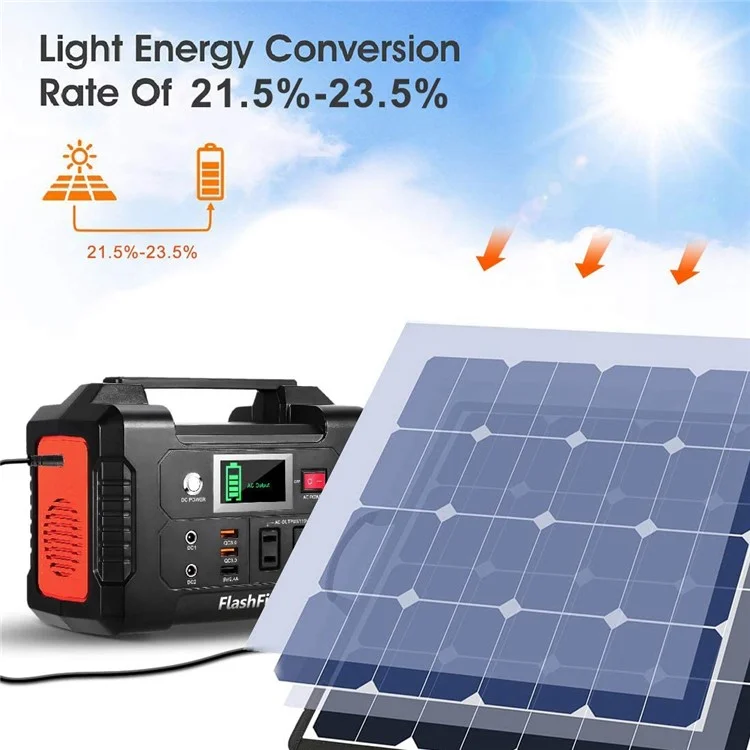 Flashfish 50W 18V Painel Solar Dobrável Força de Poderação de Poderação de Carga 5V USB DC Qc3