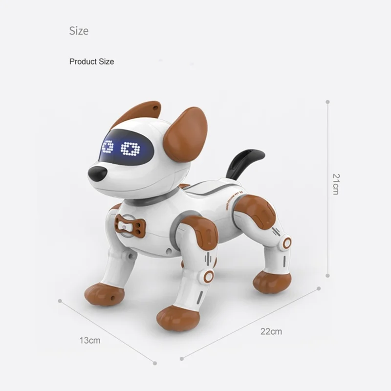 JJRC R19 Smart Sensor RC Robot Dog Handstand Infrared Control Simulate Electric Pet Toy for Kids Support Dancing, Music Functions - Yellow