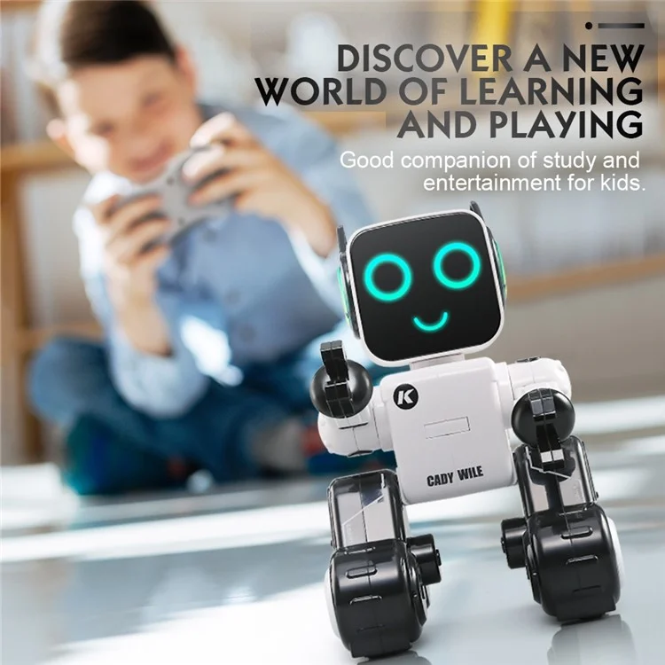 JJRC R4 RC Robot Inteligente de Controle de Voz Programável Cantando Dançando Robot Brinquedo para Crianças com Função de Mealheiro - Branco