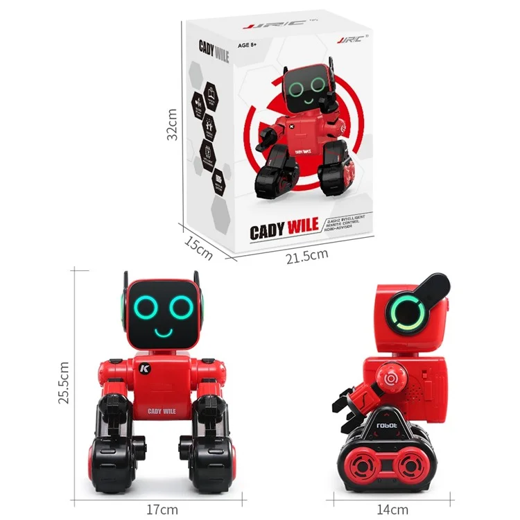 JJRC R4 RC Robot Inteligente de Controle de Voz Programável Cantando Dançando Robot Brinquedo para Crianças com Função de Mealheiro - Branco