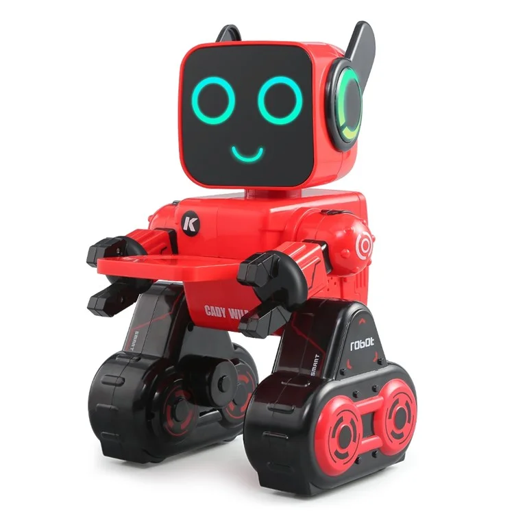 JJRC R4 RC Robot Intelligent Voice Control Programmable Singing Dancing Robot Children Toy with Piggy Bank Function - Red