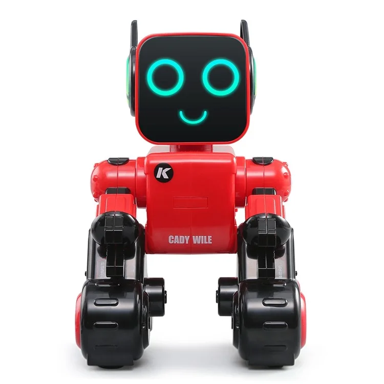 JJRC R4 RC Robot Intelligent Voice Control Programmable Singing Dancing Robot Children Toy with Piggy Bank Function - Red