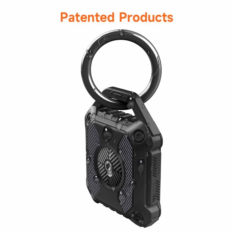 Waterproof Protection Case for AirTag, Rugged Anti-Scratch Bluetooth Tracker Cover Anti-Lost Holder Shell - Black