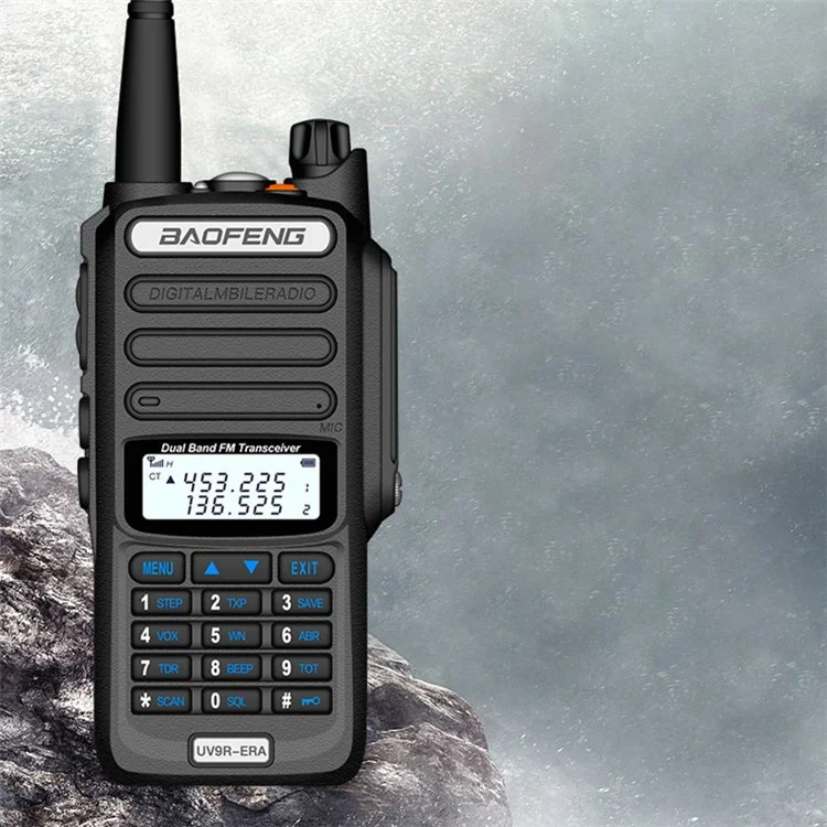 BAOFENG UV9R-ERA Waterproof Walkie-Talkie 18W Portable FM65-108MHz Radio Handheld Outdoor Interphone - Blue / US Plug