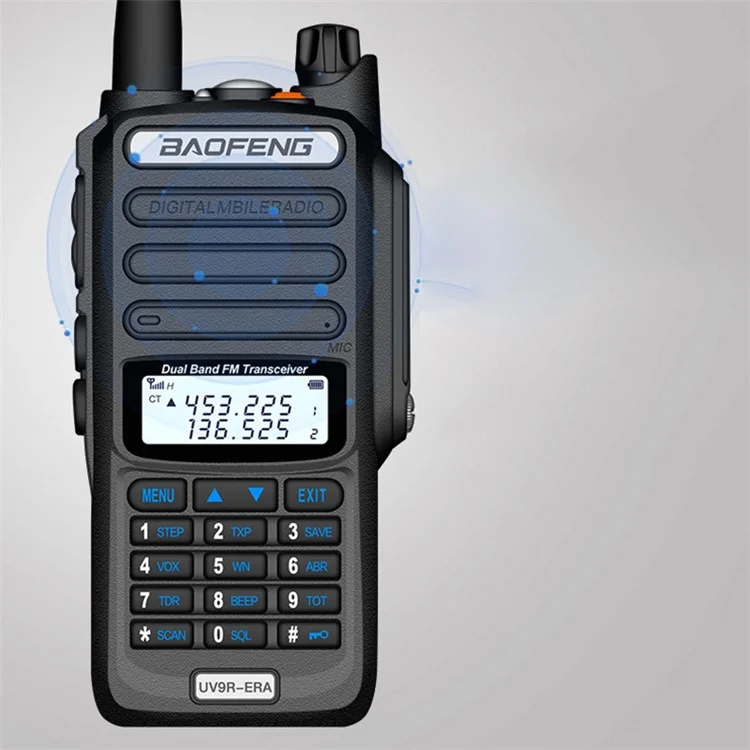 BAOFENG UV9R-ERA Transceptor bidireccional resistente al agua de 18 W, radio portátil FM65-108MHz - Azul / Enchufe de EE. UU.