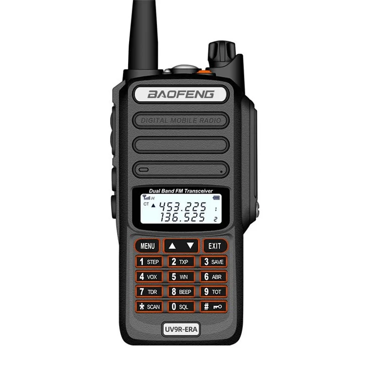 BAOFENG UV9R-ERA Waterproof Walkie-Talkie 18W Portable FM65-108MHz Radio Handheld Outdoor Interphone - Orange / UK Plug