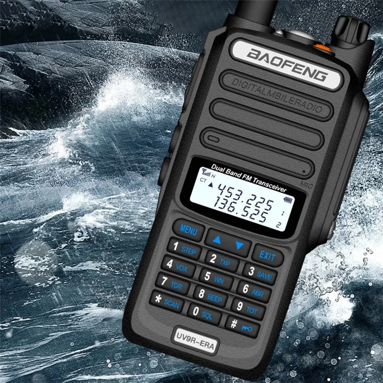 BAOFENG UV9R-ERA Waterproof Walkie-Talkie 18W Portable FM65-108MHz Radio Handheld Outdoor Interphone - Orange / UK Plug