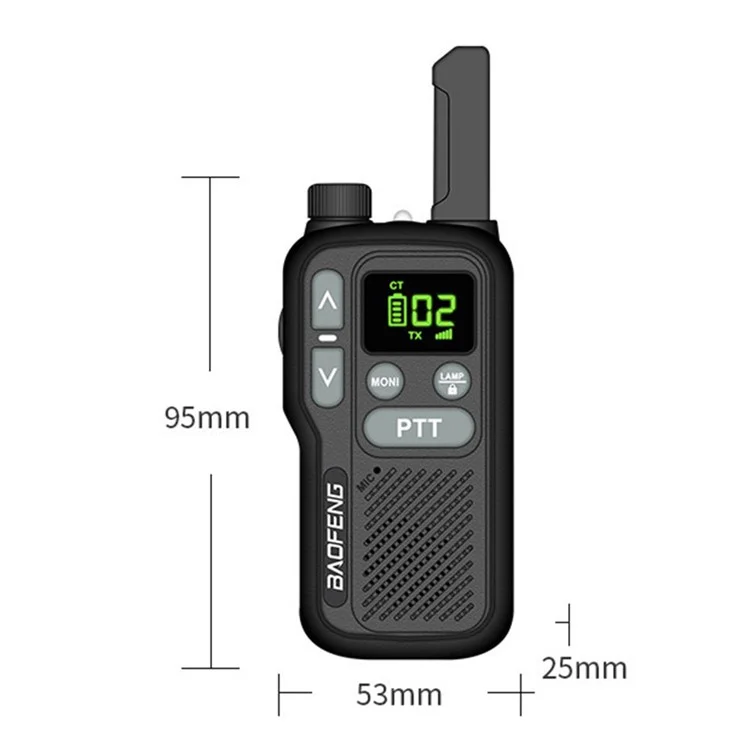 BAOFENG BF-T18 1-10 km Langstrecken-VOX-Handfreigeräte für Schule, Kirche, Restaurant (Europäische Frequenz)