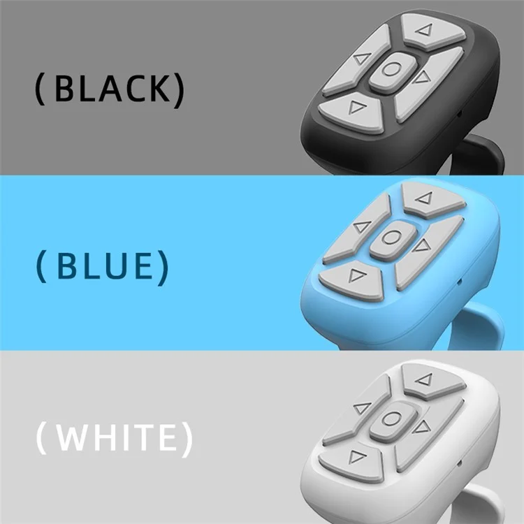 S18 Multi-Function Bluetooth-compatible Mobile Phone Remote Control Wireless Cell Phone APP Controller E-books Flipping Remote - Sky Blue