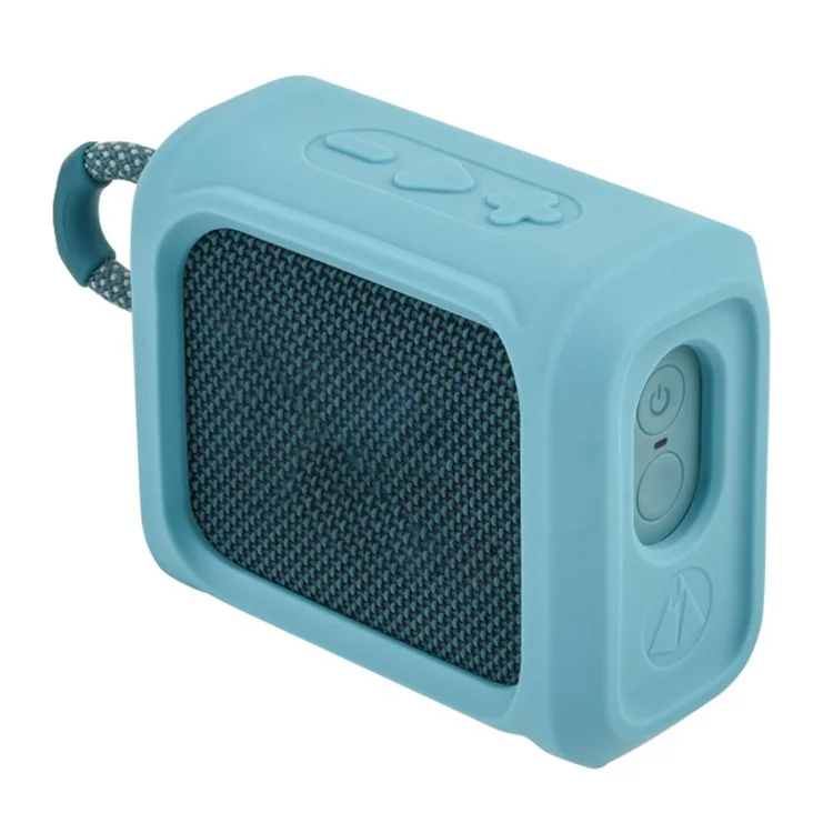 LIGHTNING POWER Силиконовый чехол для портативного динамика JBL GO3 Защитный чехол со шнурком - Синий
