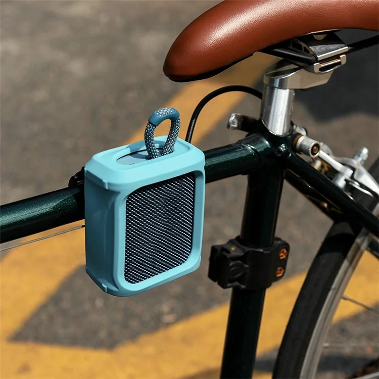 LIGHTNING POWER Силиконовый чехол для портативного динамика JBL GO3 Защитный чехол со шнурком - Синий