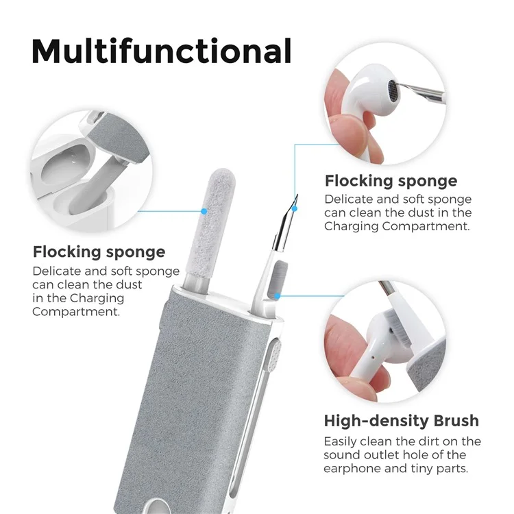 AHASTYLE WG92 Multi-Function Bluetooth-compatible Earphone Keyboard Cleaning Box Portable Camera Phone Tablet Cleaning Tool