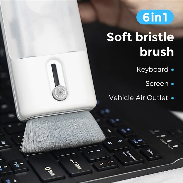 AHASTYLE WG93 6-in-1 Multifunctional Headset Cleaning Kit Cell Phone, Keyboards Cleaner Portable Cleaning Tools with Cleaning Brush