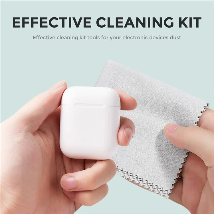 Kit di pulizia per auricolari AHASTYLE WG22-QJ TWS con spazzola di pulizia, cotton fioc e pulitore multifunzione per tablet, tastiere, orologi e strumenti di pulizia