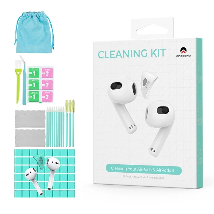 AHASTYLE PT178 Kit di pulizia per auricolari Bluetooth, cellulare, tastiere, strumenti di pulizia portatili - Blu