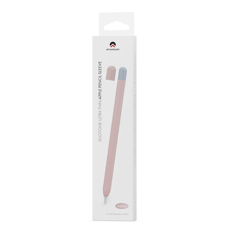 AHASTYLE PT65-2 per Apple Pencil (2a generazione) Touch Pen Protective Sleeve Contrasto Colore Stylus Pen Custodia in Silicone - Nero / Rosso