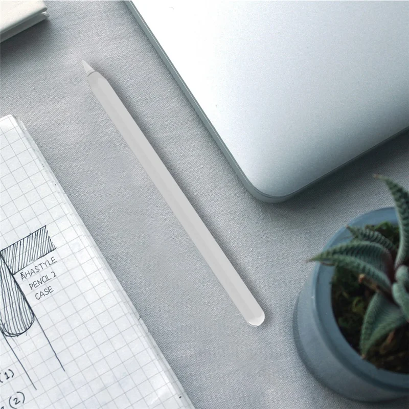 AHASTYLE PT65 Silicone Case for Apple Pencil (2nd Generation), Stylus Pen Protective Sleeve Cover - White