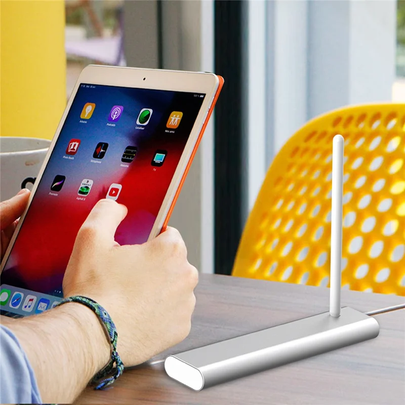 AHASTYLE PT145 Carrying Case for Apple Pencil 1st / 2nd Generation Portable Storage Box Aluminum Alloy - Silver