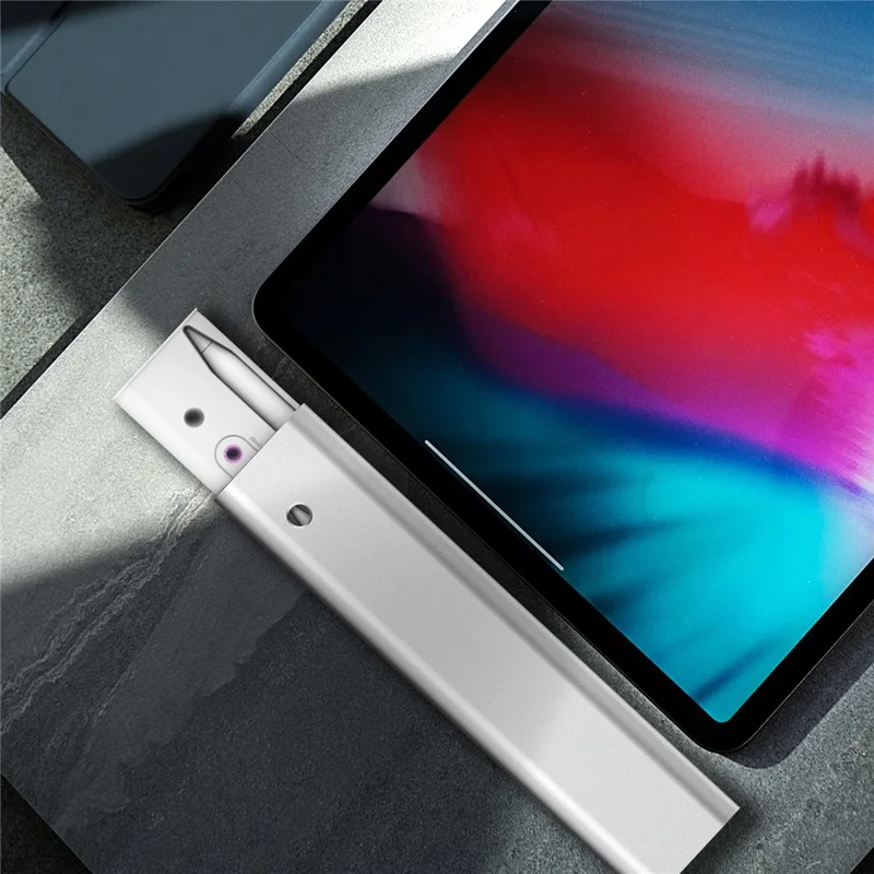 AHASTYLE PT145 Carrying Case for Apple Pencil 1st / 2nd Generation Portable Storage Box Aluminum Alloy - Silver