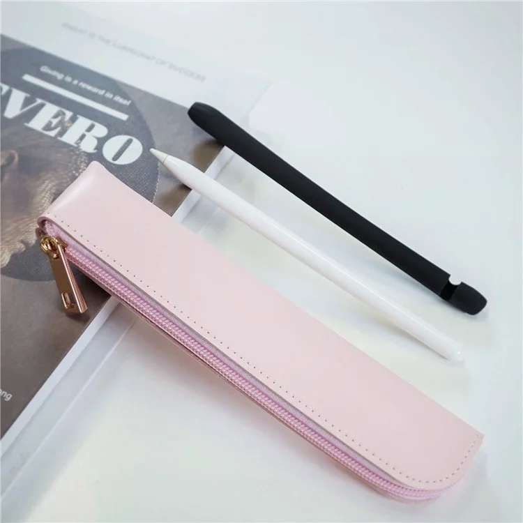 AHASTYLE WG11 Pour Apple Pencil 2e / 1re génération Étui de rangement pour stylet PU Cuir Sac à crayon - Rose