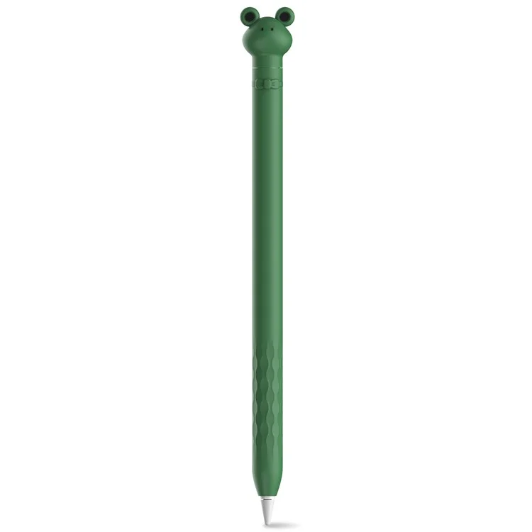 AHASTYLE PT129-1 Para Apple Pencil de 1ª Generación Funda Protectora de Dibujos Animados para Lápiz Estilográfico - Rana Verde Oscuro