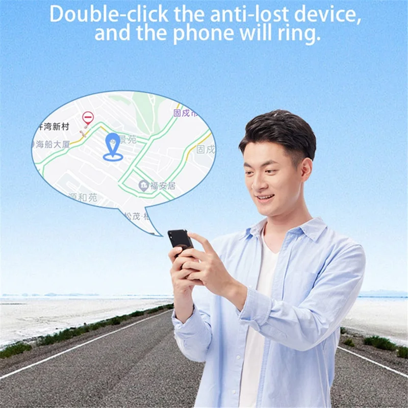 Y04 Mini Size Bluetooth 5.0 Trova Oggetti Smart Tracker Localizzatore di Articoli Wireless Anti-Perso Tag con Allarme a Doppia Posizione - Bianco