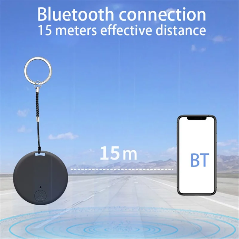 Y04 Mini Size Bluetooth-compatible 5.0 Item Finder Smart Tracker Item Locator Wireless Anti-Lost Tag Two-way Positioning Alarm - Light Pink