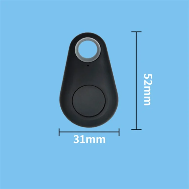 FD-01 Smart Bluetooth Tracker Tag Keychain Anti-Lost Alarm Reminder Selfie Shutter Control for Kids Pets Wallets - Black