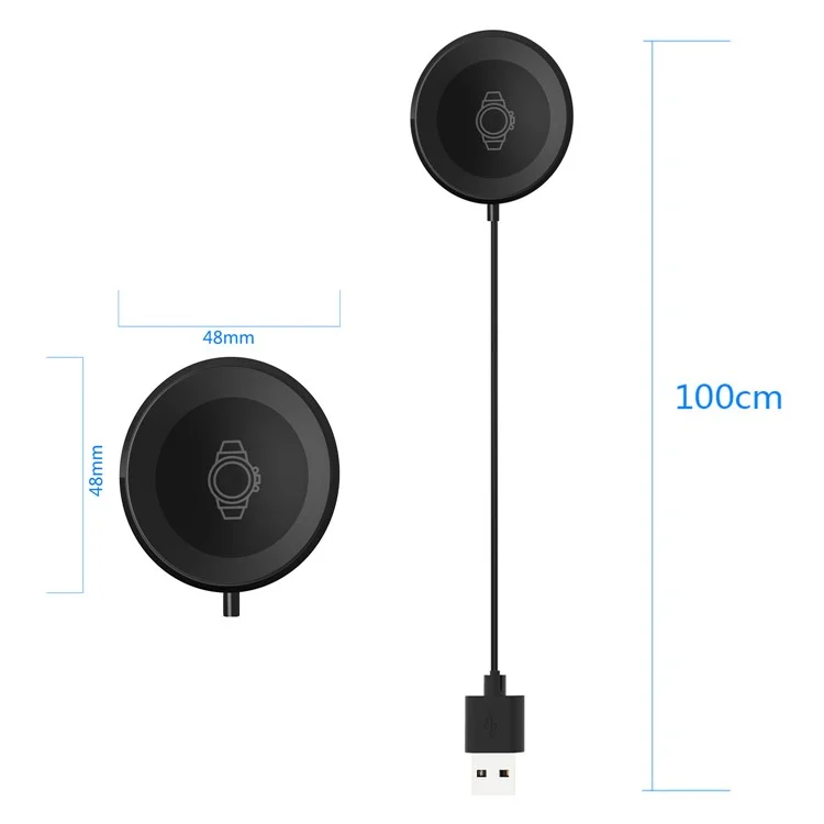 For Samsung Galaxy Watch 5 40mm / 44mm / Watch4 40mm / 44mm Universal Smart Watch Wireless Charger with 1m USB Cable